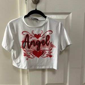 Red & White Angel Top